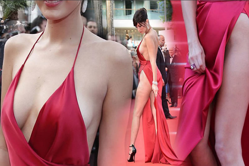 Underwear-free beauty Bella Hadid steals the show in Cannes