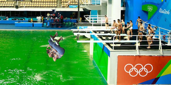 photoshop rio olympics green pool