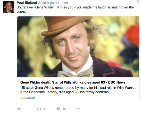 Comedy icon Gene Wilder passes away at 83