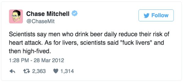 Funny Tweets About Alcohol That Will Get You Ready To Party
