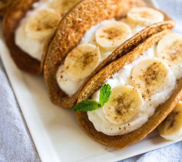 Banana Pancake Tacos