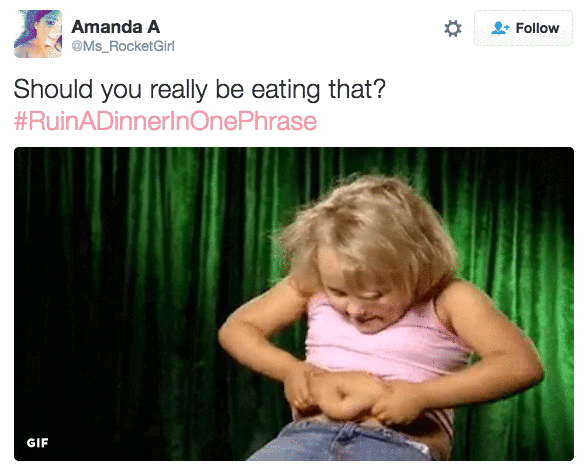 tweet - alana toddlers and tiaras - Amanda A Should you really be eating that? Gif