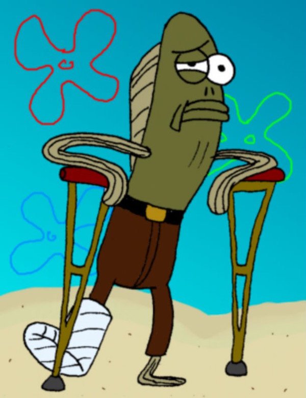 Ever heard the phrase “my leg” shouted out during one of the many scenes of chaos on the show? That voice is actually a character named Fred the Fish. He has a wife, two sons, and a daughter, as well as two exwives.