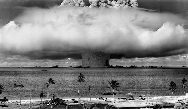 Bikini Atoll was the site of nuclear testing by the United States. This has led to a theory that Bikini Bottom as well as its citizens are the result of nuclear waste.