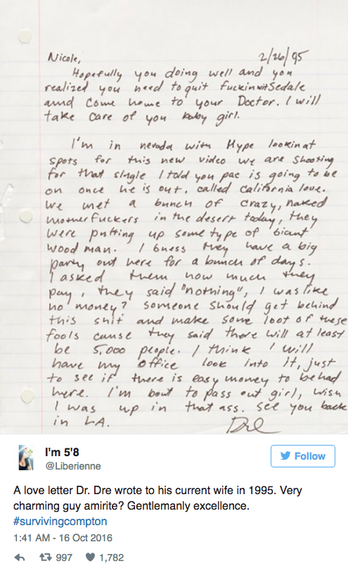 Dr. Dre’s love letter sparks true love everywhere