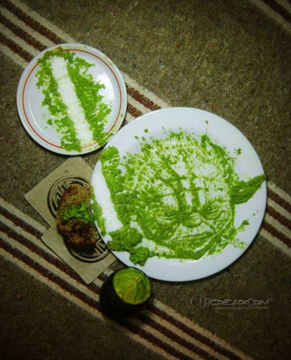 Artists makes an art form out of avocados