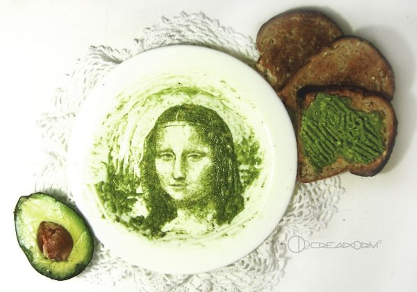 Artists makes an art form out of avocados