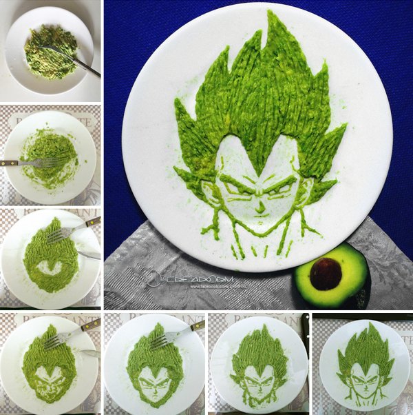 Artists makes an art form out of avocados