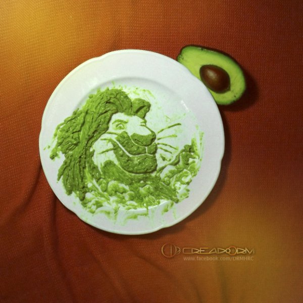 Artists makes an art form out of avocados