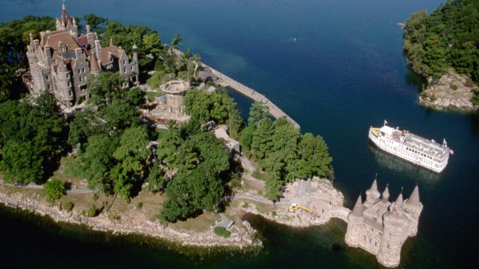 american castle on island