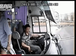 GIF of a bus accident