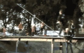 Sports GIF of someone climbing the pole vault