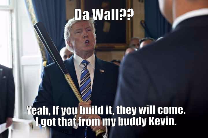 Trump wanting a wall