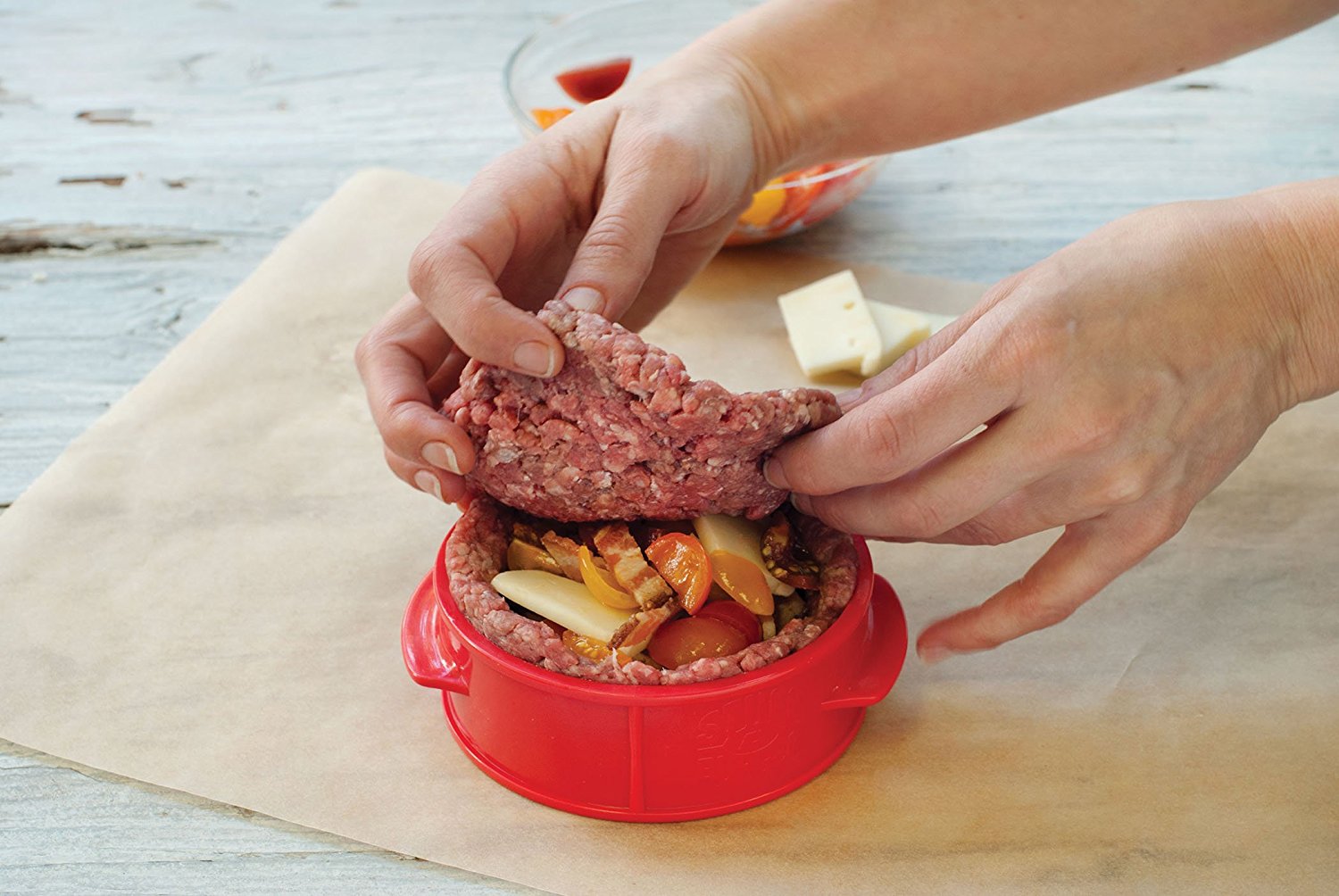 Forget those crappy frozen and store-bought burgers.  Now you can stuff whatever the f**k you want into your patties and create a true culinary masterpiece.  Get it <a href="https://amzn.to/2J3NUV6" target="_blank"><font color="red"><b>HERE</font></b></a>