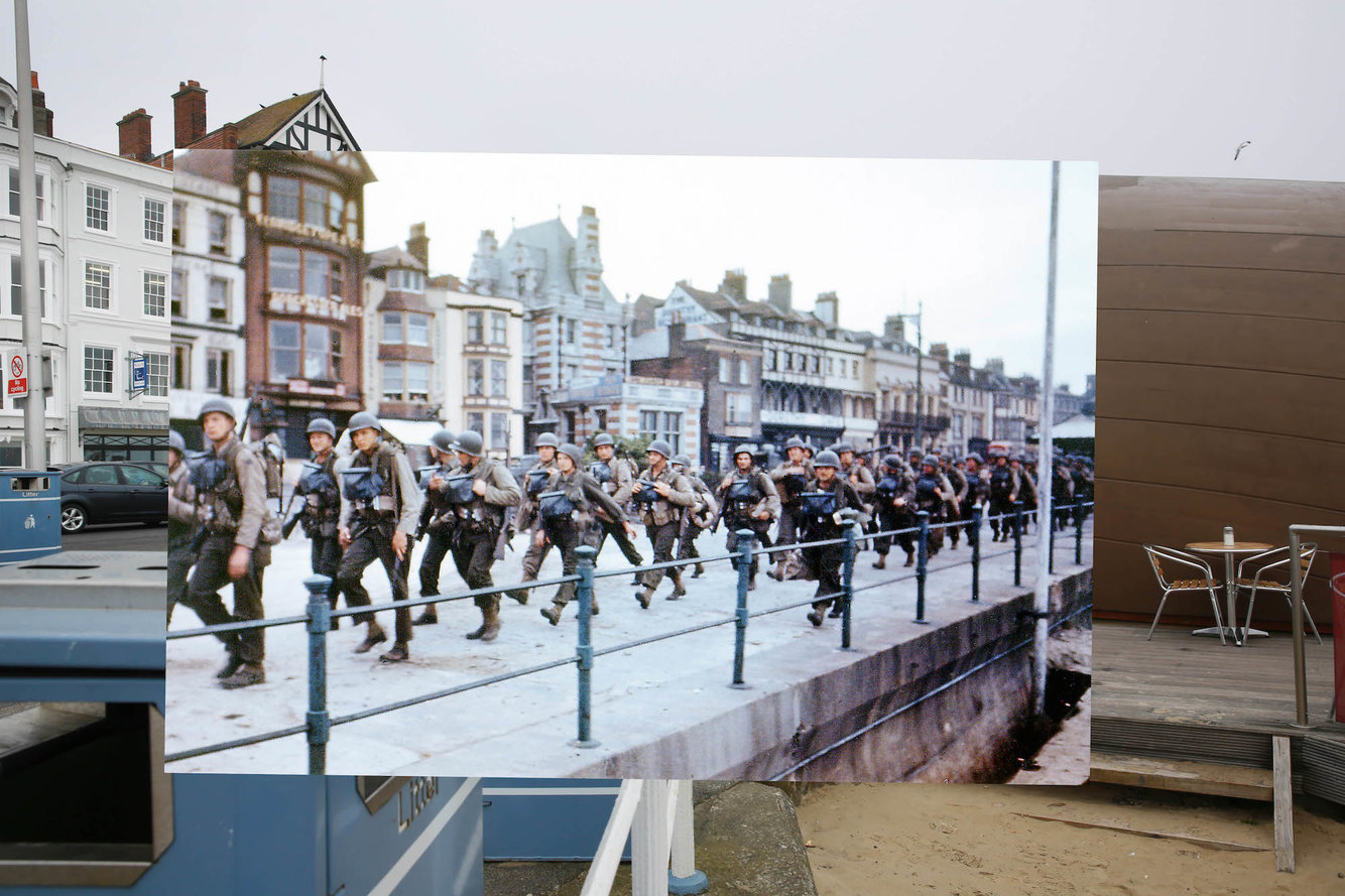 The seafront on April 5, 2014, in Weymouth, England, where US troops walked on the Esplanade on their way to embark on ships bound for Omaha Beach for the D-Day landings in Normandy in June 1944.