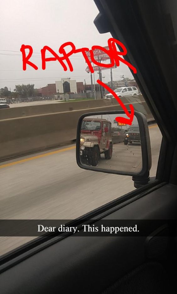 jurassic park jeep meme - Raptor Dear diary. This happened.