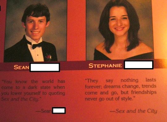sex and the city senior quotes - Sean Stephanie "You know the world has come to a dark state when you lower yourself to quoting Sex and the City. They say nothing lasts forever dreams change, trends come and go, but friendships never go out of style." Sea
