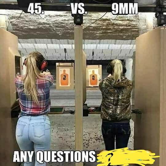 9mm vs 45 - 45. Vs. 9MM Any Questions?