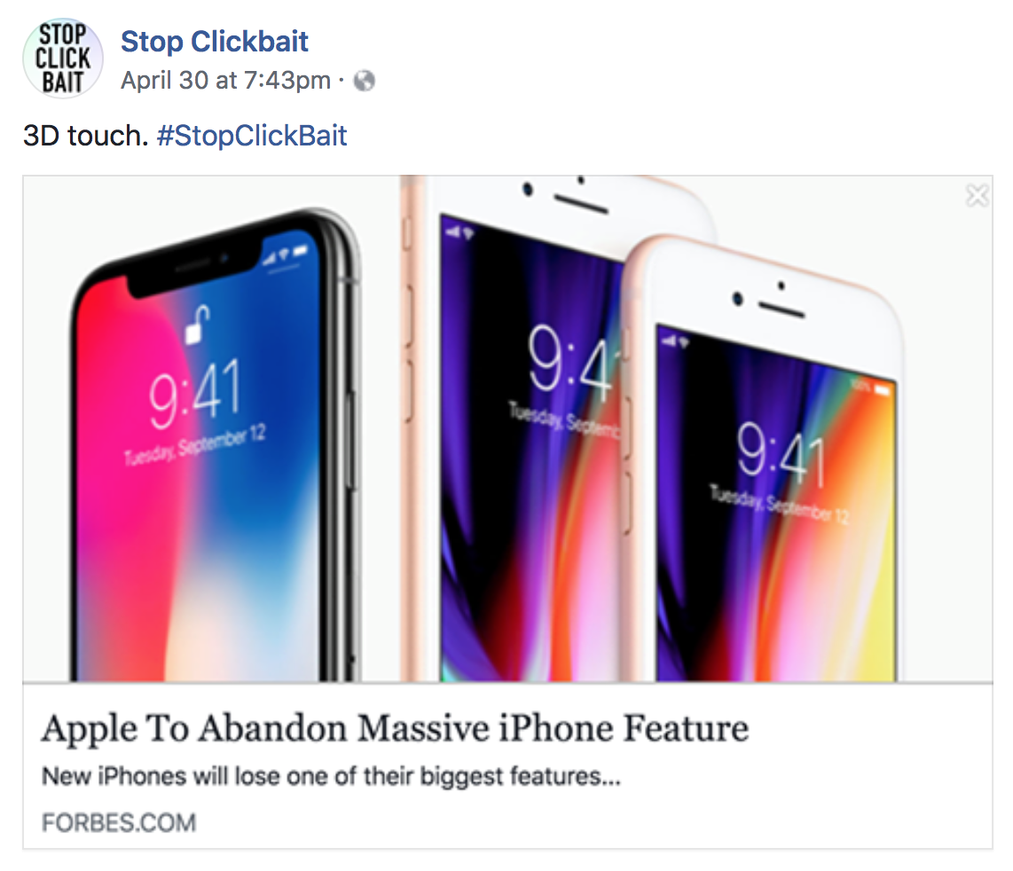 Stop Clickbait is the hero we don't deserve