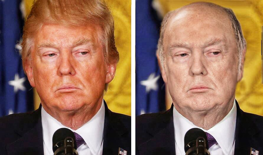 Here is what Trump would look like if he wasn't all orange, or had a dyed comb-over.
Trump looks like the clueless radio station manage Arthur Carlson from WKRP