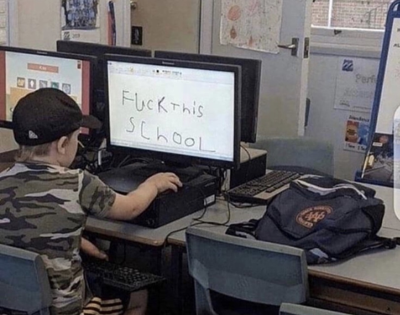 fuck this school kid computer - Fuck This School