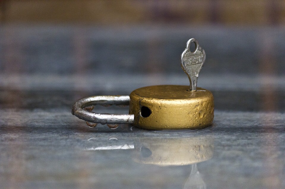 Very close up lock