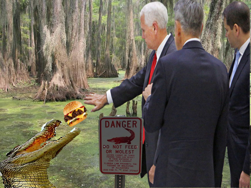 Pence Don't Give A Damn About Your Signs. Photoshop Contest #108 Please Don't Touch