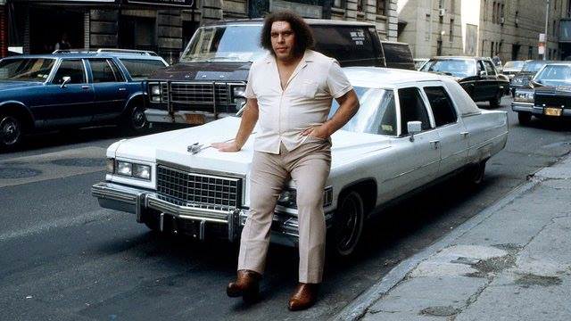 André the Giant and his Cadillac, 1975