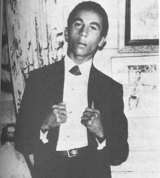 20-year-old Bob Marley posing for the camera in 1965