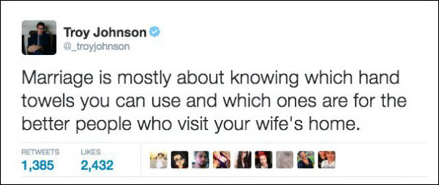 Marriage Summed Up In 28 Tweets