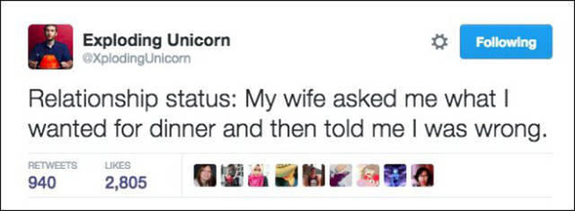 Marriage Summed Up In 28 Tweets