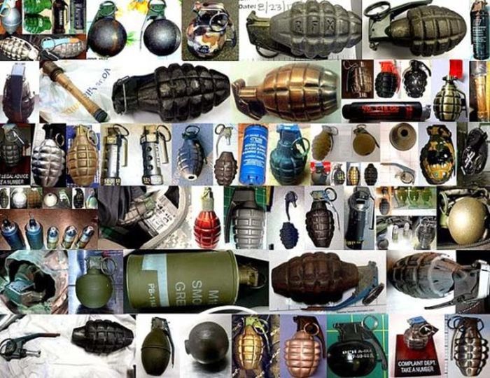 Grenades confiscated by the TSA