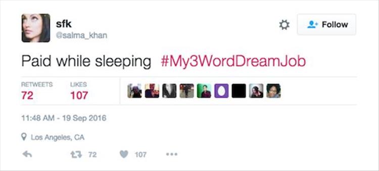 Tweet Your Dream Job In 3 Words