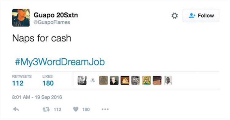 Tweet Your Dream Job In 3 Words