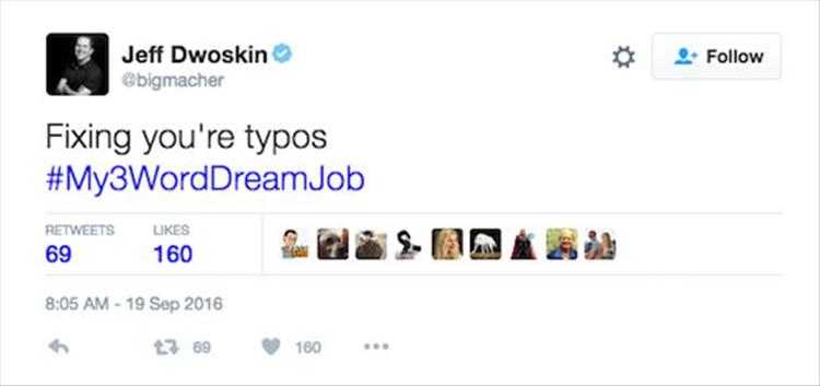 Tweet Your Dream Job In 3 Words