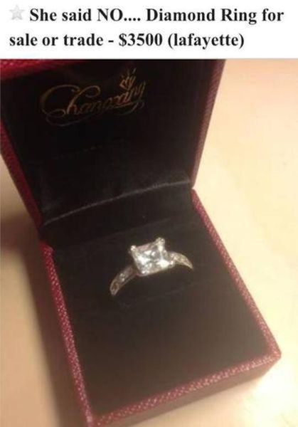 She said No.... Diamond Ring for sale or trade $3500 lafayette