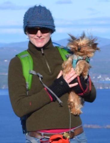 Dog in heavy winds