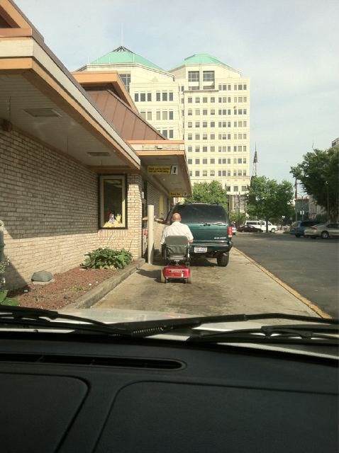 When you gotta eat, but you can't walk!