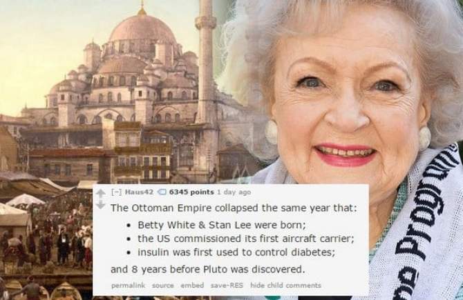 constantinople ottoman - Haus 42 6345 points 1 day ago The Ottoman Empire collapsed the same year that Betty White & Stan Lee were born; the Us commissioned its first aircraft carrier; insulin was first used to control diabetes; and 8 years before Pluto w