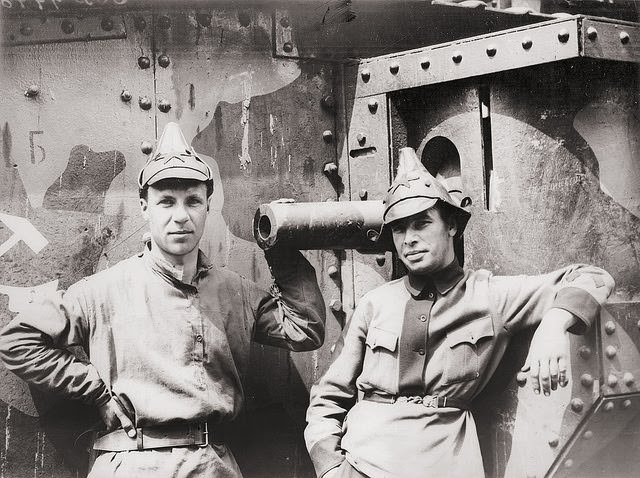 2 Soviet soldiers wearing unique tartar caps sometime in the mid 1930s. The caps are unique and are not in too many pictures of the Red Army of the time period.