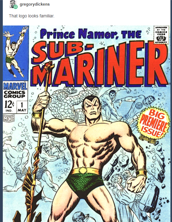 sub mariner - gregorydickens That logo looks familiar Prince Namor, The Mirived Marvel Group Comics Big Na Uten Mieres 2. Issue! 94 0. 0 . .