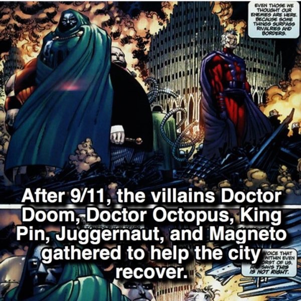 juggernaut destroys twin towers - Even Those We Thought Our Nemes Are Here Because Some Rvateurs Borders After 911, the villains Doctor Doom, Doctor Octopus, King Pin, Juggernaut, and Magneto Agathered to help the city and proto recover. 2 Orot Of Us. rec