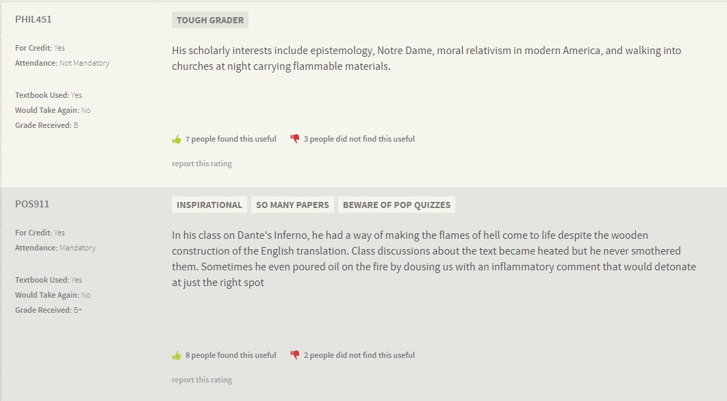 Professor Gets Roasted On Rate My Professor After Being Arrested As A Church Arson Suspect