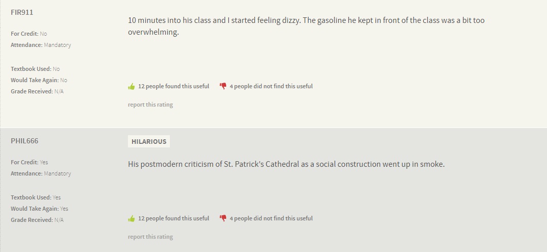 Professor Gets Roasted On Rate My Professor After Being Arrested As A Church Arson Suspect