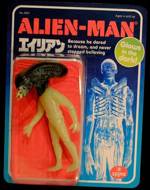 alien man toy - No. 0001 Ages 4 and up AlienMan Typ Because he dared to dream, and never stopped believing Glows in the dark! spumo