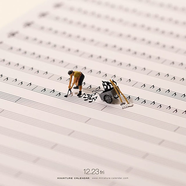 instagram miniature calendar - A A A 12.23 fri Miniature Calendar calendar.com