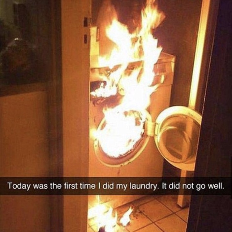 did laundry for the first time - Today was the first time I did my laundry. It did not go well.