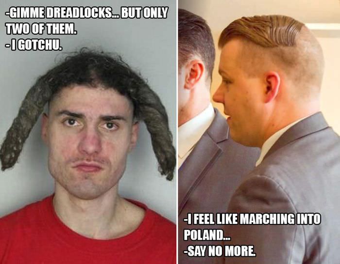 turd hair - Gimme Dreadlocks..But Only Two Of Them. I Gotchu. I Feel Marching Into Poland... Say No More