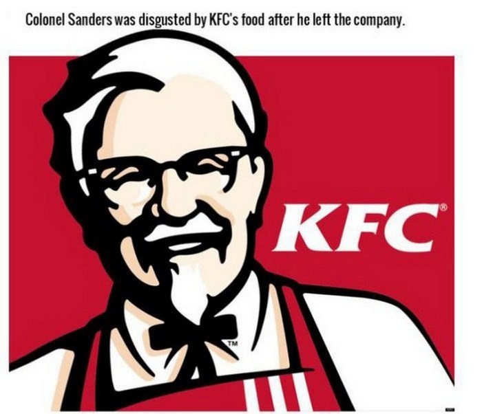 kfc icon - Colonel Sanders was disgusted by Kfc's food after he left the company. Kfc