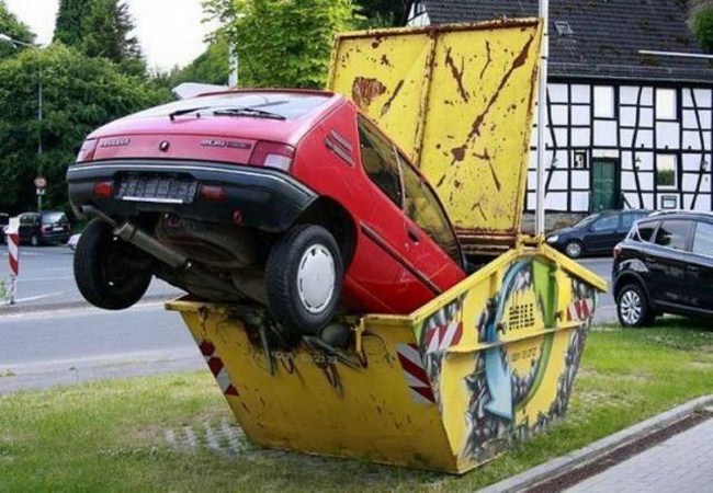 silly car crash
